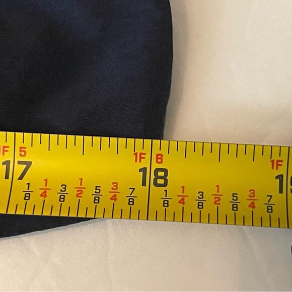 Eddie Bauer Navy Ruffled Academia OfficeCore Feminine Top Size M - Picture 9 of 11